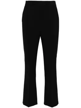 Max Mara креповые брюки прямого кроя, черный