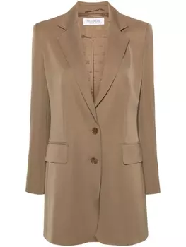 Max Mara однобортный блейзер Caprile, нейтральный цвет