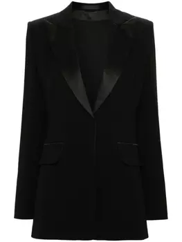 Max Mara однобортный блейзер, черный