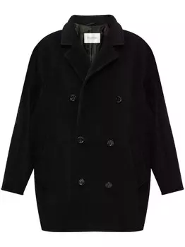 Max Mara пальто с заостренными лацканами, черный