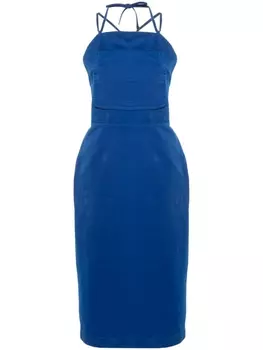 Max Mara платье с квадратным вырезом, синий