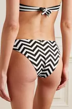 MAX MARA плавки бикини Selene в полоску, белый