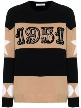 Max Mara полосатый джемпер Dirce с принтом 1951, черный