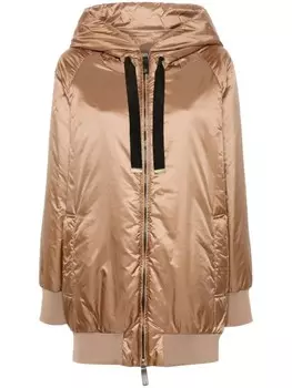 Max Mara пуховик Greenma на молнии, коричневый