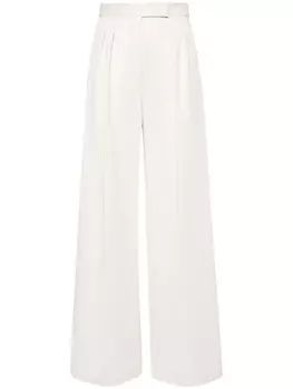 Max Mara расклешенные брюки Zinnia с завышенной талией, белый