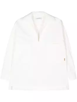 Max Mara рубашка Matassa с декоративной строчкой, белый