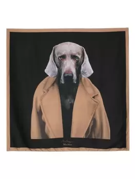 Max Mara шелковый платок с принтом, черный