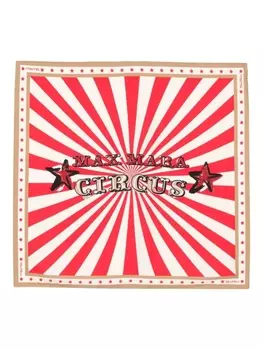 Max Mara шелковый платок с принтом, красный