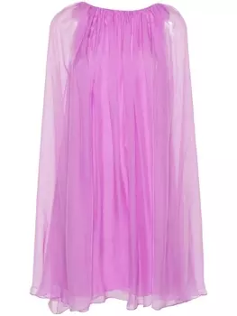 Max Mara шифоновое платье мини Footing, фиолетовый