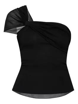 Max Mara топ асимметричного кроя, синий