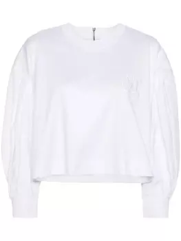 Max Mara топ Dolly с вышитым логотипом, белый