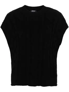 Max Mara топ фактурной вязки, черный