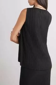 MAX MARA Топ Leisure Dyser из жатого крепа и плиссе, черный