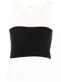 Max Mara топ в рубчик, нейтральный цвет