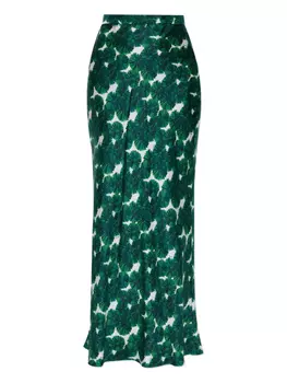 Max Mara юбка макси с цветочным принтом, зеленый