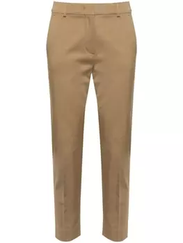 Max Mara узкие брюки средней посадки, нейтральный цвет