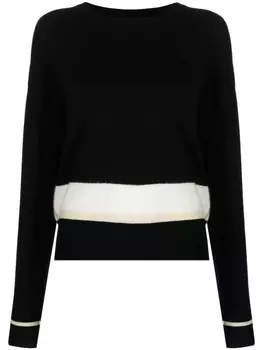 Max & Moi кашемировый джемпер Plums в полоску, черный