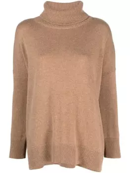 Max & Moi кашемировый джемпер Prairie с высоким воротником, коричневый