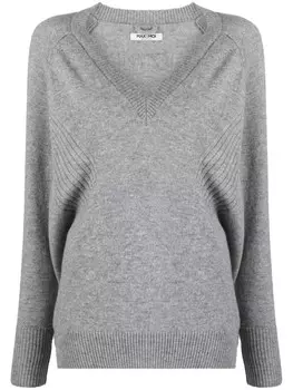 Max & Moi кашемировый джемпер с V-образным вырезом, серый