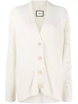 Max & Moi кашемировый кардиган с V-образным вырезом, нейтральный цвет