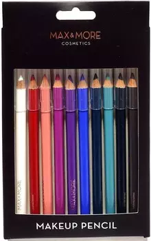 Max & More, Карандаши для макияжа, 10 цветов