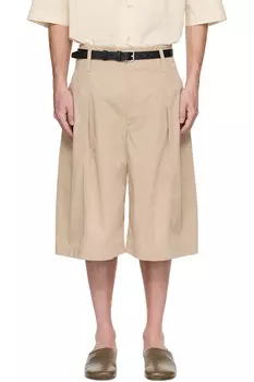 Макси бермуды с плиссировкой Lemaire, бежевый