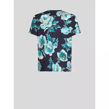 Макси-футболка с цветочным принтом Etro, синий