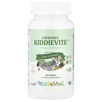 Maxi Health, KiddieMax, жевательная резинка Kiddievite , натуральная жевательная резинка, 90 жевательных таблеток