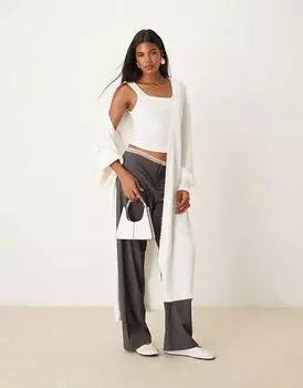 Макси-кардиган кремового цвета Miss Selfridge