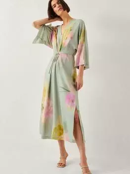 Макси-платье а-силуэта с цветочным рисунком jane Monsoon, цвет Pale Green/Multi