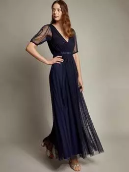 Макси-платье элли Monsoon, темно-синий