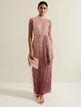 Макси-платье becka sparkle Phase Eight, розовый