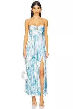 Макси-платье Carla Poupette St Barth, blue fantasia