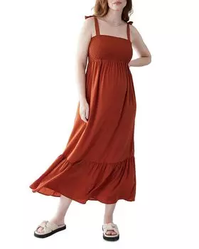 Макси-платье для беременных с присборенным лифом без рукавов Ingrid & Isabel