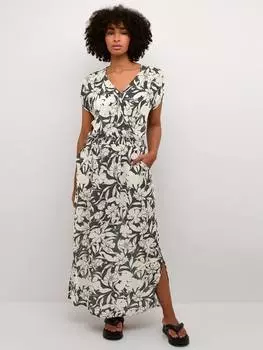 Макси-платье дженнифер KAFFE, цвет Sand/Black Flower