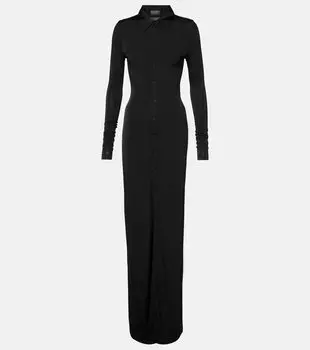 Макси-платье джерси Balenciaga, черный