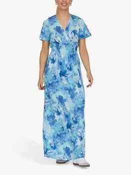 Макси-платье giji с v-образным вырезом Sisters Point, синий/разноцветный