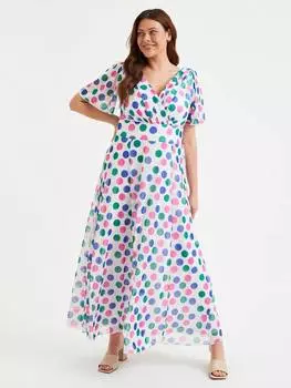 Макси-платье isabelle в горошек Scarlett & Jo, разноцветный