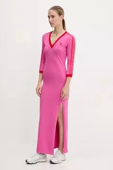 Макси-платье Maxi Dress V Adidas Originals, розовый