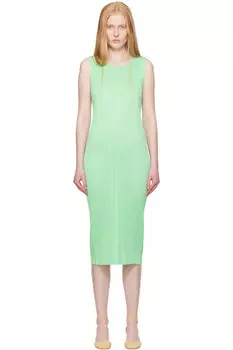 Макси-платье Monthly Colors May Pleats Please Issey Miyake, зеленый