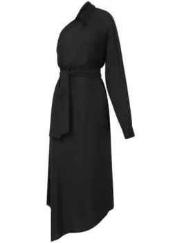 Макси-платье на одно плечо Moschino, черный