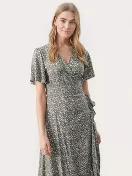 Макси-платье-обертка с абстрактным принтом clarina Part Two, цвет Agave Green