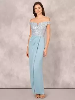 Макси-платье от эйдан мэттокс Adrianna Papell, цвет Clear Water/Multi