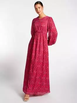 Макси-платье с ацтекским принтом Aab, красный/разноцветный