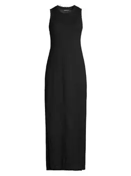 Макси-платье с бахромой Minnie Rose, черный