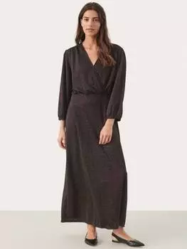 Макси-платье с блестящим запахом с рукавом dalmine 3/4 Part Two, цвет Cobber