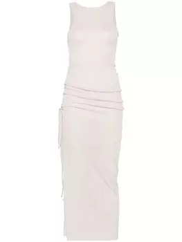 Макси-платье с боковым разрезом PNK, нейтральный цвет