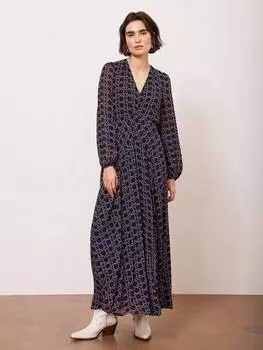 Макси-платье с геометрическим принтом Mint Velvet, синий/разноцветный