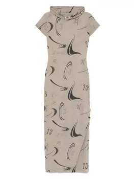 Макси-платье с капюшоном AVAVAV, зеленый