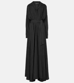 Макси-платье с отделкой из искусственной кожи Norma Kamali, Black Poly